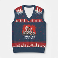 Turkish Soccer 2026 V-Neck Knit Sweater Vest Turkey Football Fan Vintage Turkish Pride