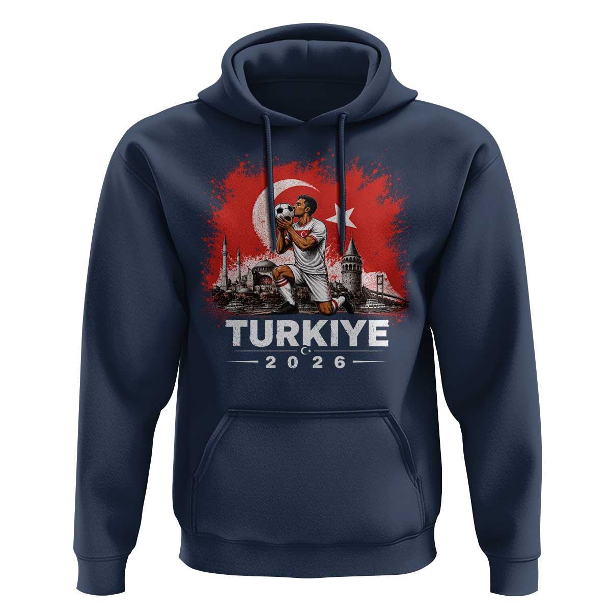 Turkish Soccer 2026 Hoodie Turkey Football Fan Vintage Turkish Pride