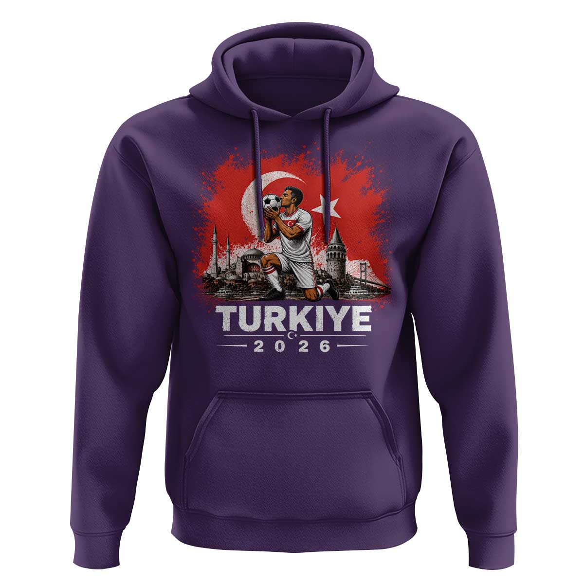 Turkish Soccer 2026 Hoodie Turkey Football Fan Vintage Turkish Pride