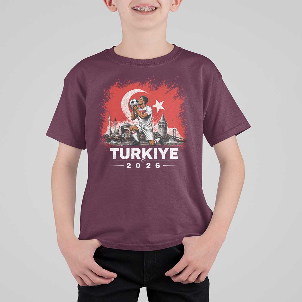 Turkish Soccer 2026 T Shirt For Kid Turkey Football Fan Vintage Turkish Pride