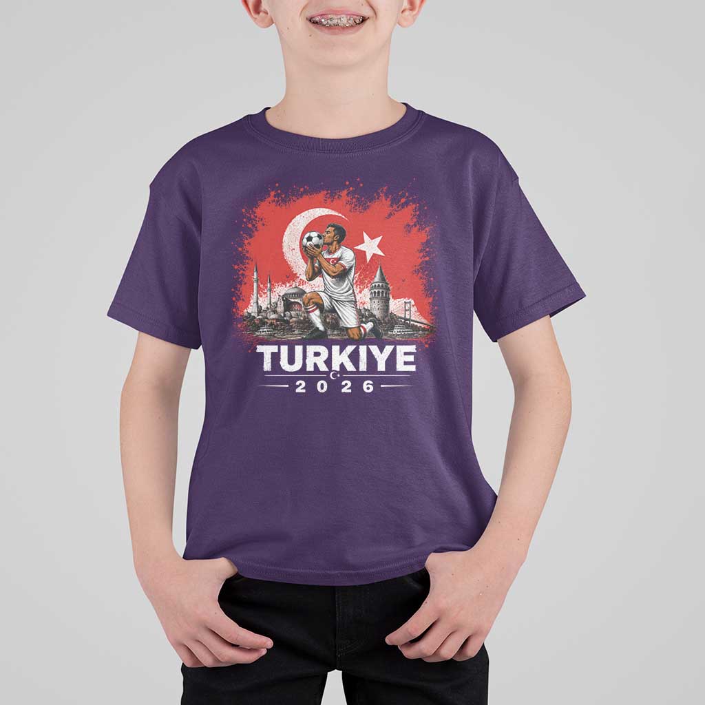 Turkish Soccer 2026 T Shirt For Kid Turkey Football Fan Vintage Turkish Pride