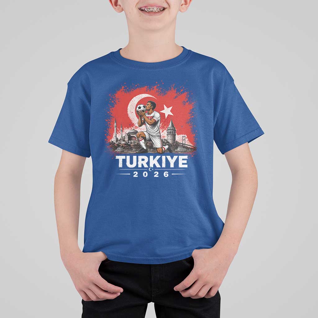 Turkish Soccer 2026 T Shirt For Kid Turkey Football Fan Vintage Turkish Pride