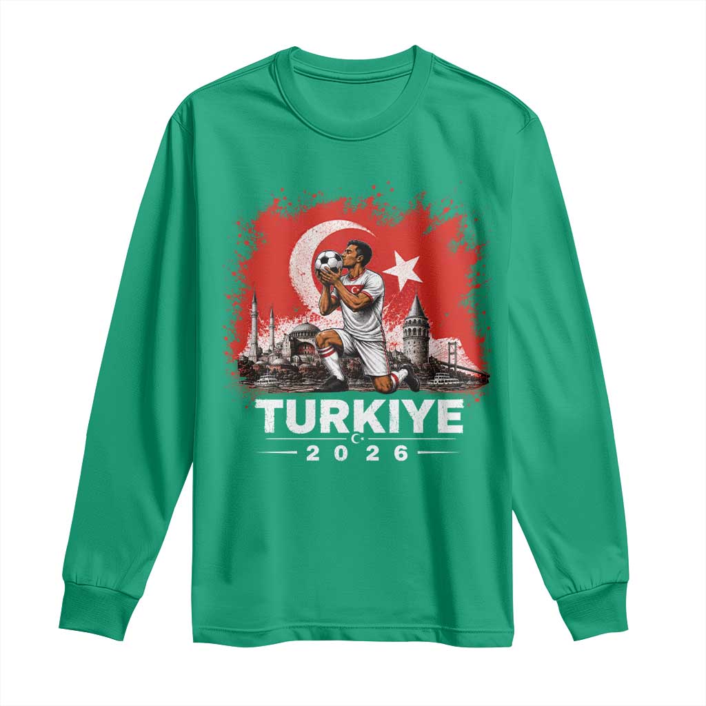 Turkish Soccer 2026 Long Sleeve Shirt Turkey Football Fan Vintage Turkish Pride