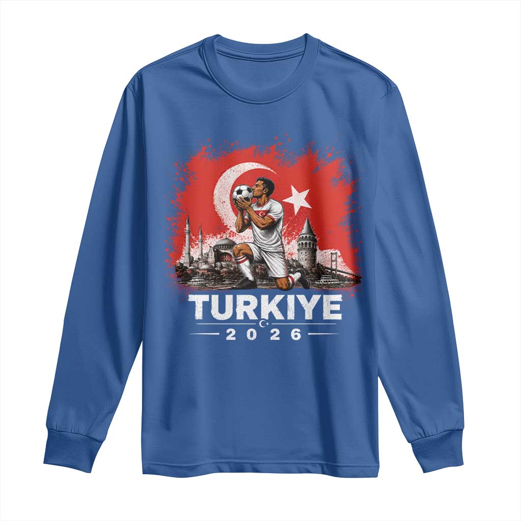 Turkish Soccer 2026 Long Sleeve Shirt Turkey Football Fan Vintage Turkish Pride