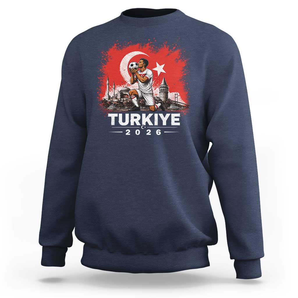 Turkish Soccer 2026 Sweatshirt Turkey Football Fan Vintage Turkish Pride