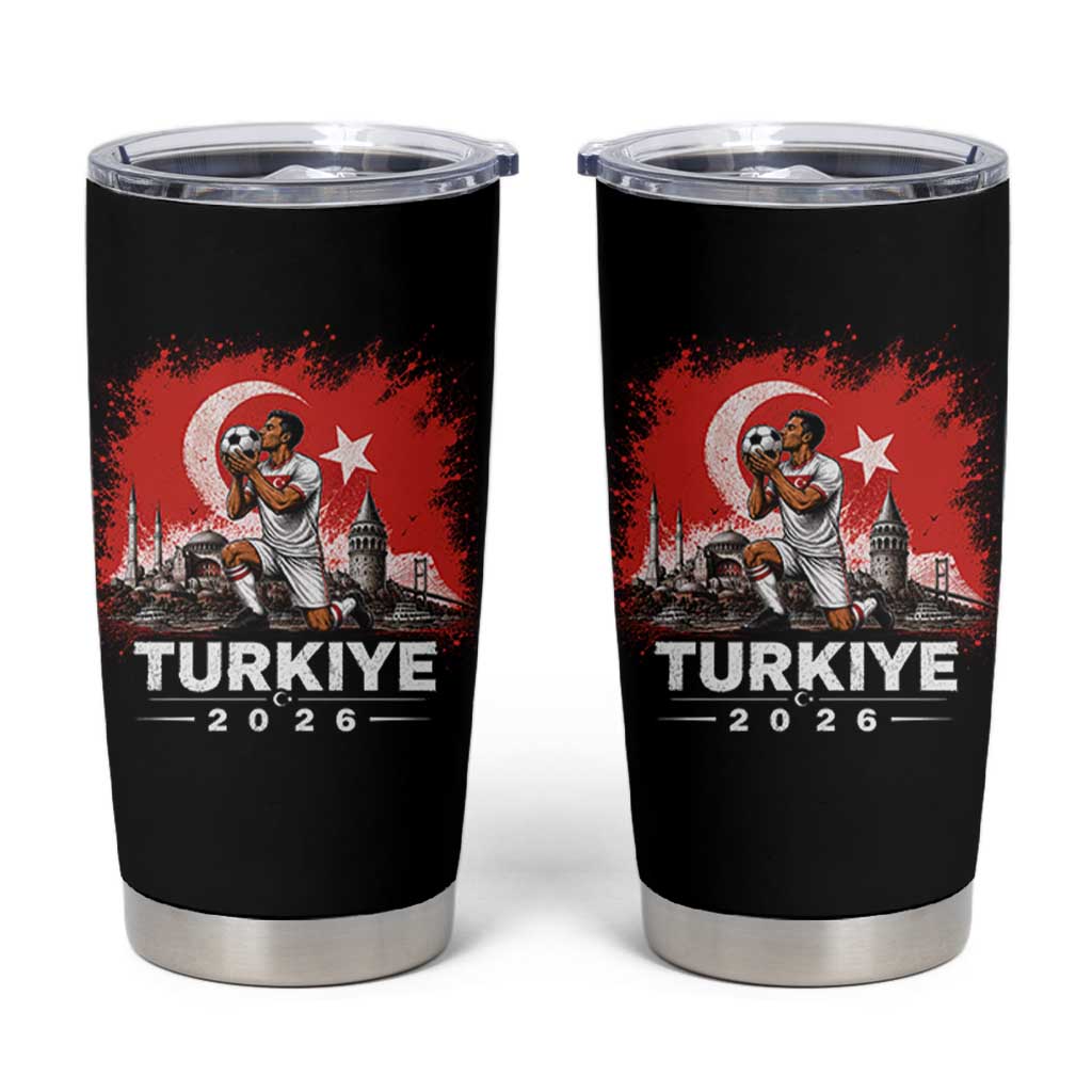Turkish Soccer 2026 Tumbler Cup Turkey Football Fan Vintage Turkish Pride
