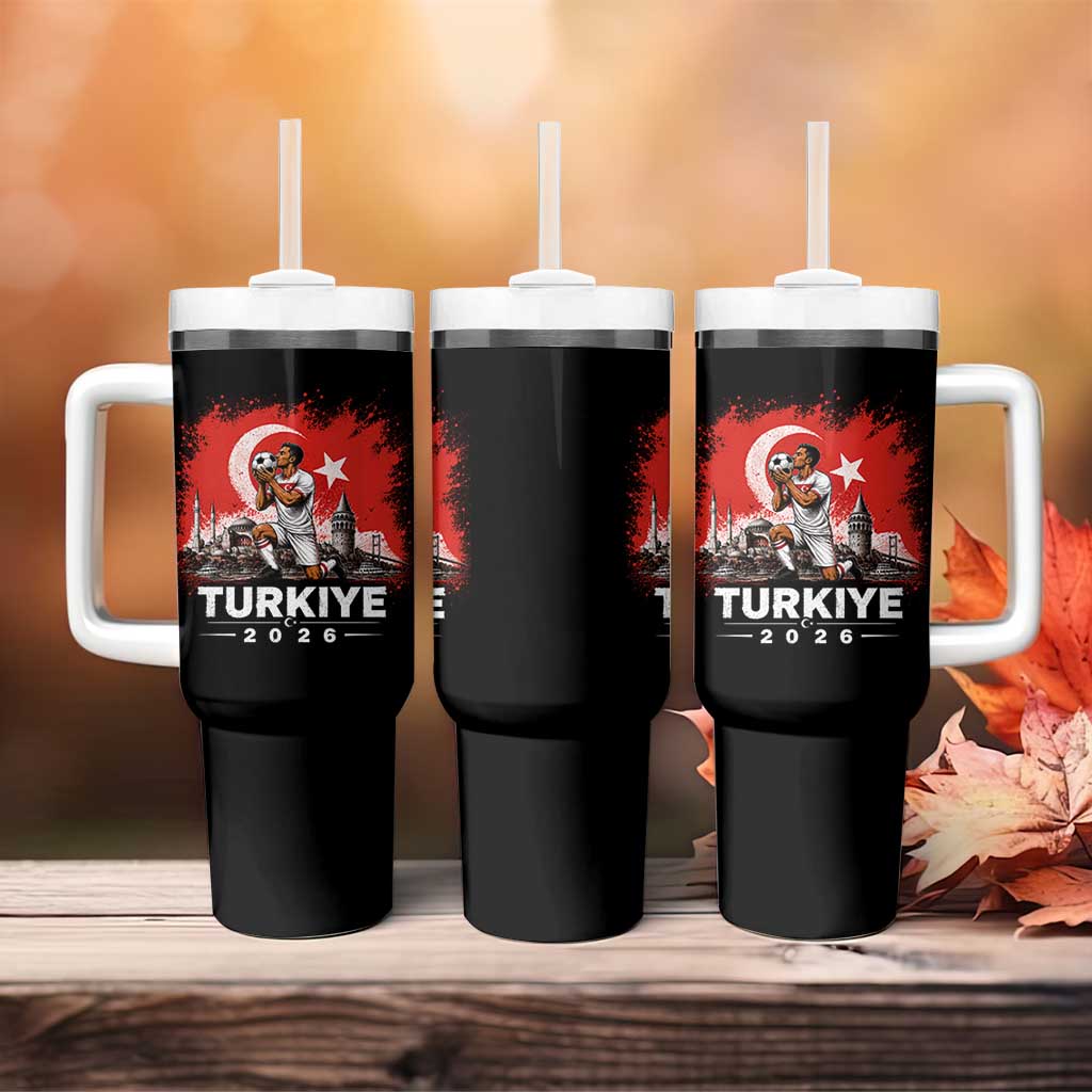 Turkish Soccer 2026 Tumbler With Handle Turkey Football Fan Vintage Turkish Pride
