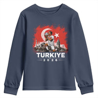 Turkish Soccer 2026 Youth Sweatshirt Turkey Football Fan Vintage Turkish Pride