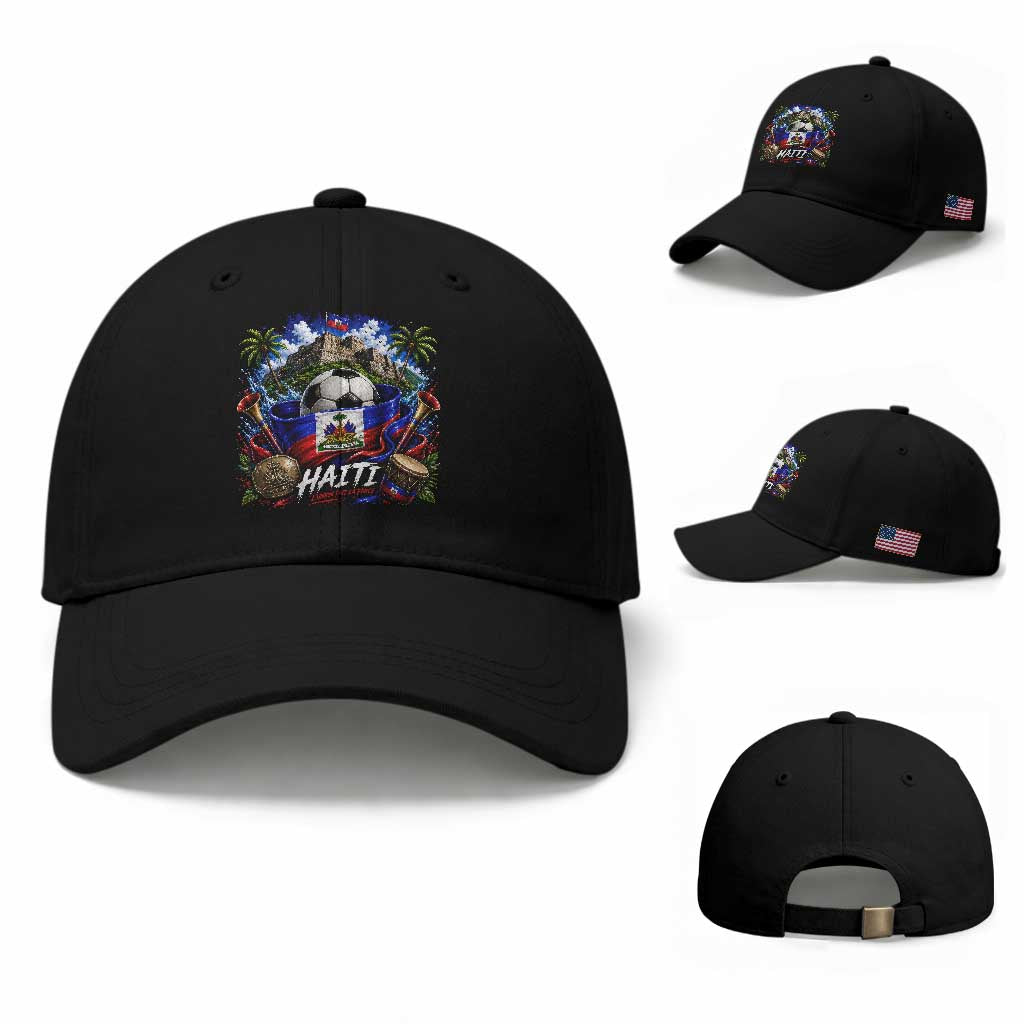 Haiti Soccer 2026 Baseball Cap Haitian Flag Caribbean Football Fan
