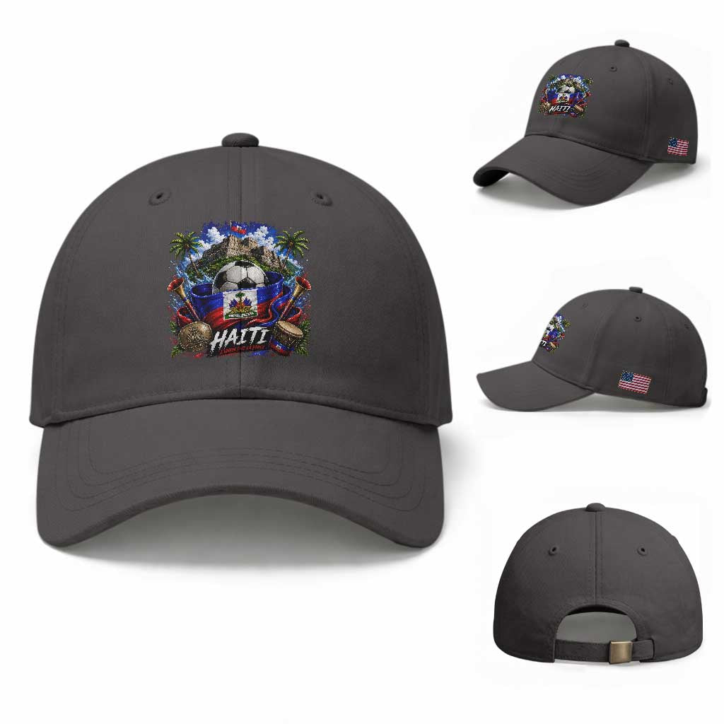 Haiti Soccer 2026 Baseball Cap Haitian Flag Caribbean Football Fan