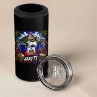 Haiti Soccer 2026 4 in 1 Can Cooler Tumbler Haitian Flag Caribbean Football Fan