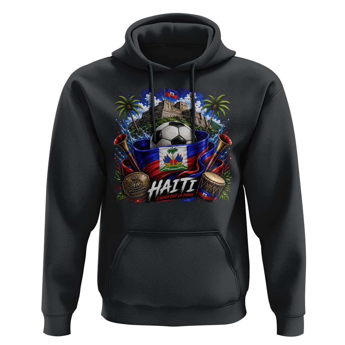 Haiti Soccer 2026 Hoodie Haitian Flag Caribbean Football Fan