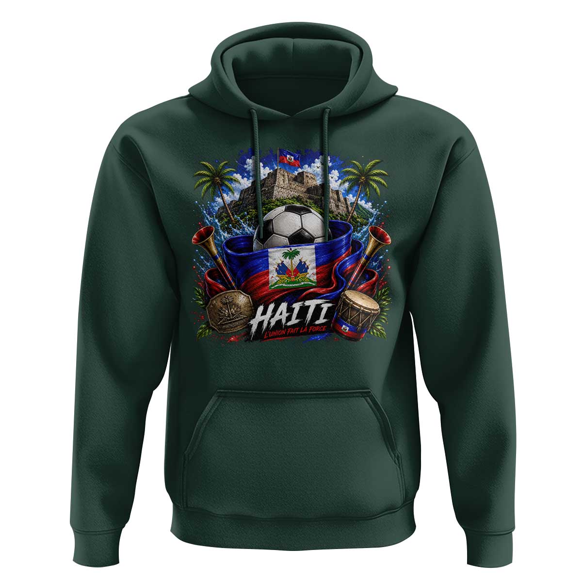 Haiti Soccer 2026 Hoodie Haitian Flag Caribbean Football Fan