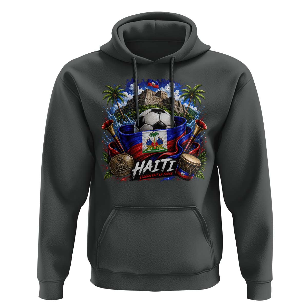 Haiti Soccer 2026 Hoodie Haitian Flag Caribbean Football Fan