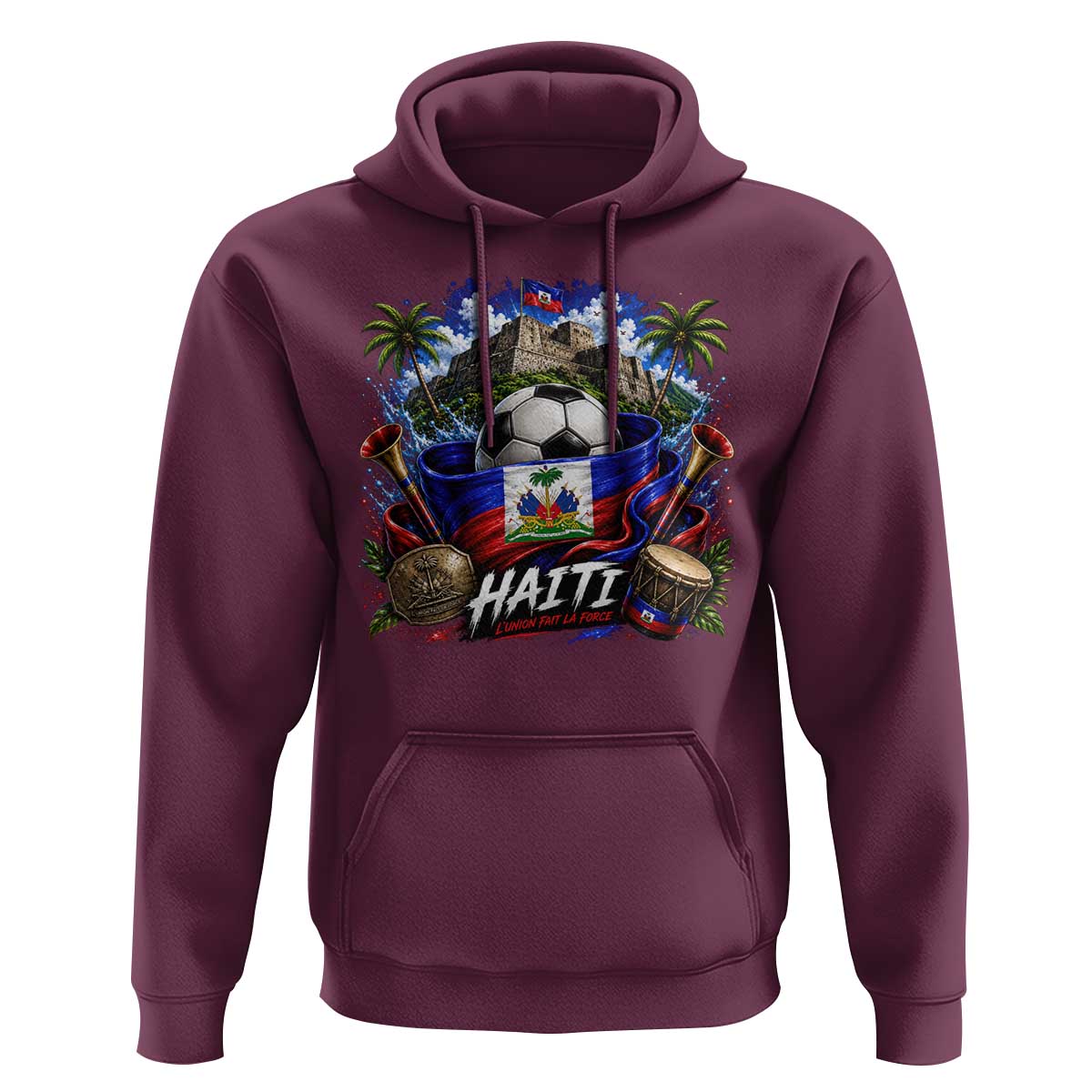 Haiti Soccer 2026 Hoodie Haitian Flag Caribbean Football Fan
