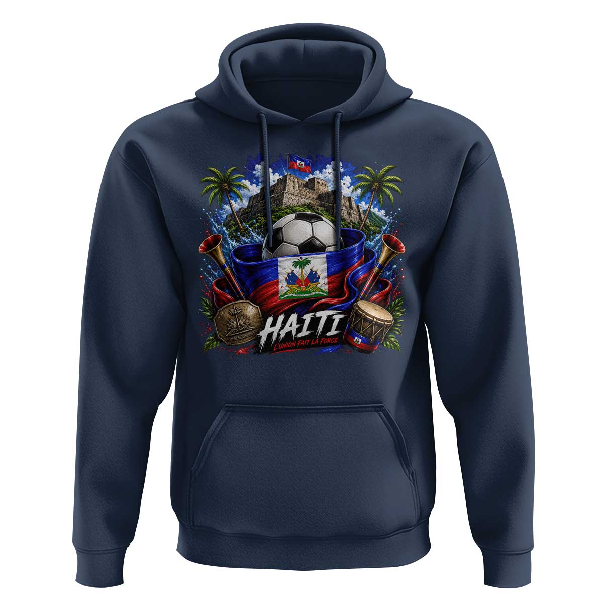 Haiti Soccer 2026 Hoodie Haitian Flag Caribbean Football Fan