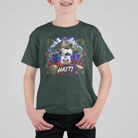 Haiti Soccer 2026 T Shirt For Kid Haitian Flag Caribbean Football Fan