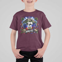 Haiti Soccer 2026 T Shirt For Kid Haitian Flag Caribbean Football Fan