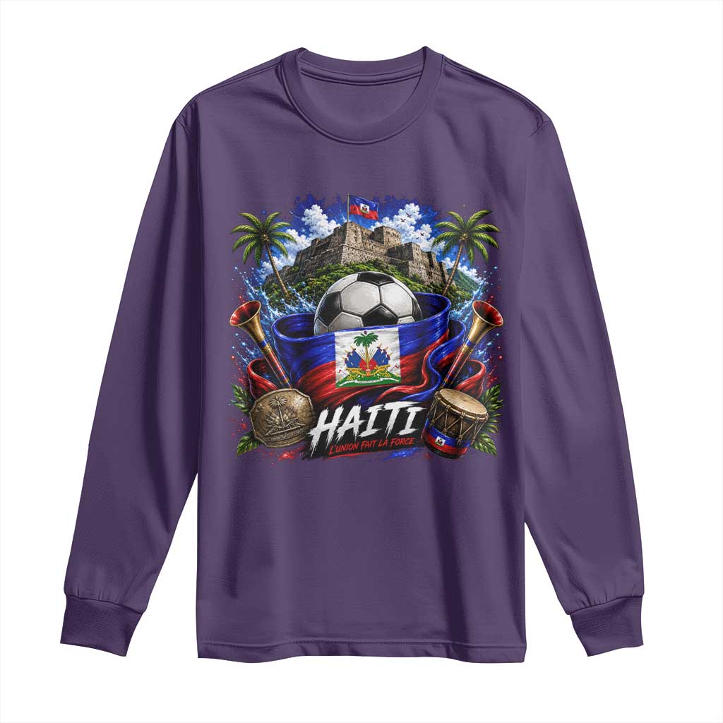 Haiti Soccer 2026 Long Sleeve Shirt Haitian Flag Caribbean Football Fan