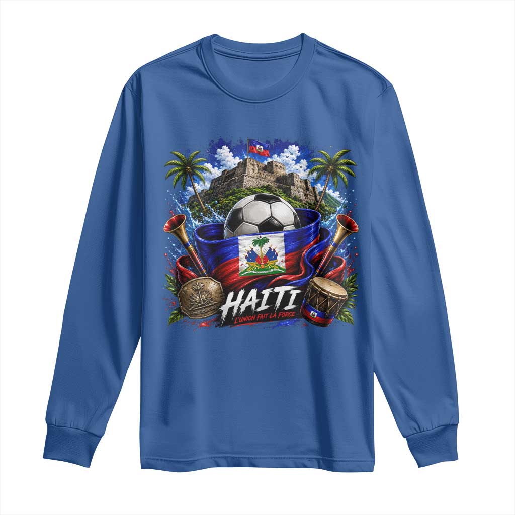 Haiti Soccer 2026 Long Sleeve Shirt Haitian Flag Caribbean Football Fan