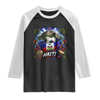 Haiti Soccer 2026 Raglan Shirt Haitian Flag Caribbean Football Fan
