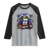 Haiti Soccer 2026 Raglan Shirt Haitian Flag Caribbean Football Fan