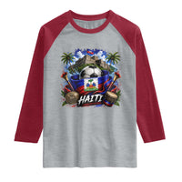 Haiti Soccer 2026 Raglan Shirt Haitian Flag Caribbean Football Fan