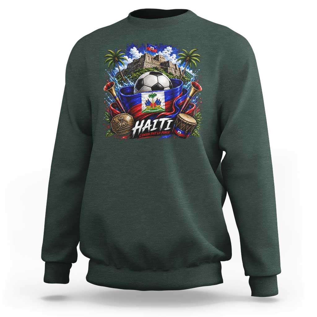 Haiti Soccer 2026 Sweatshirt Haitian Flag Caribbean Football Fan