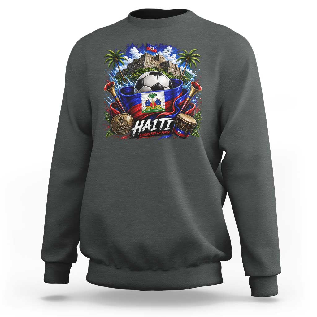 Haiti Soccer 2026 Sweatshirt Haitian Flag Caribbean Football Fan
