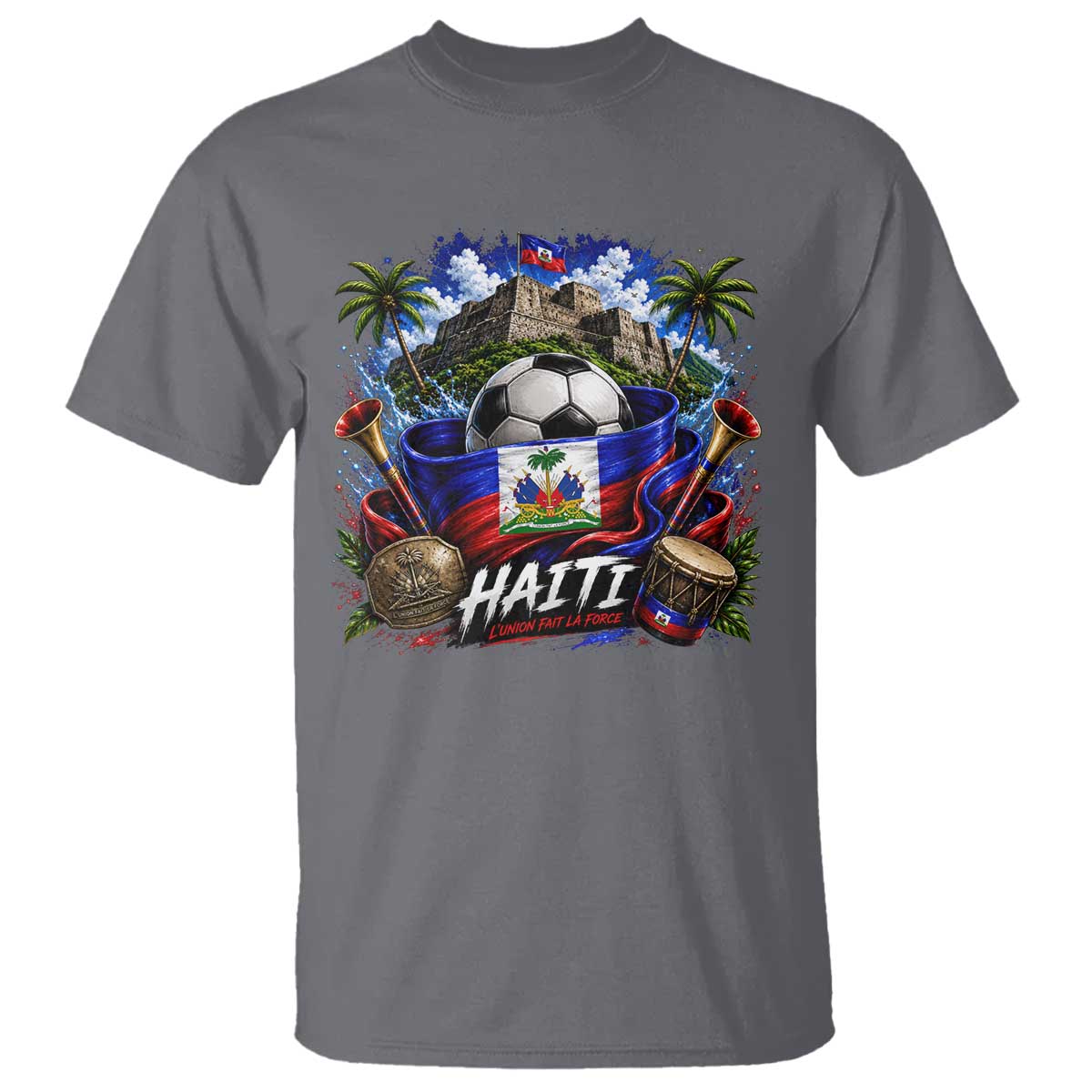 Haiti Soccer 2026 T Shirt Haitian Flag Caribbean Football Fan