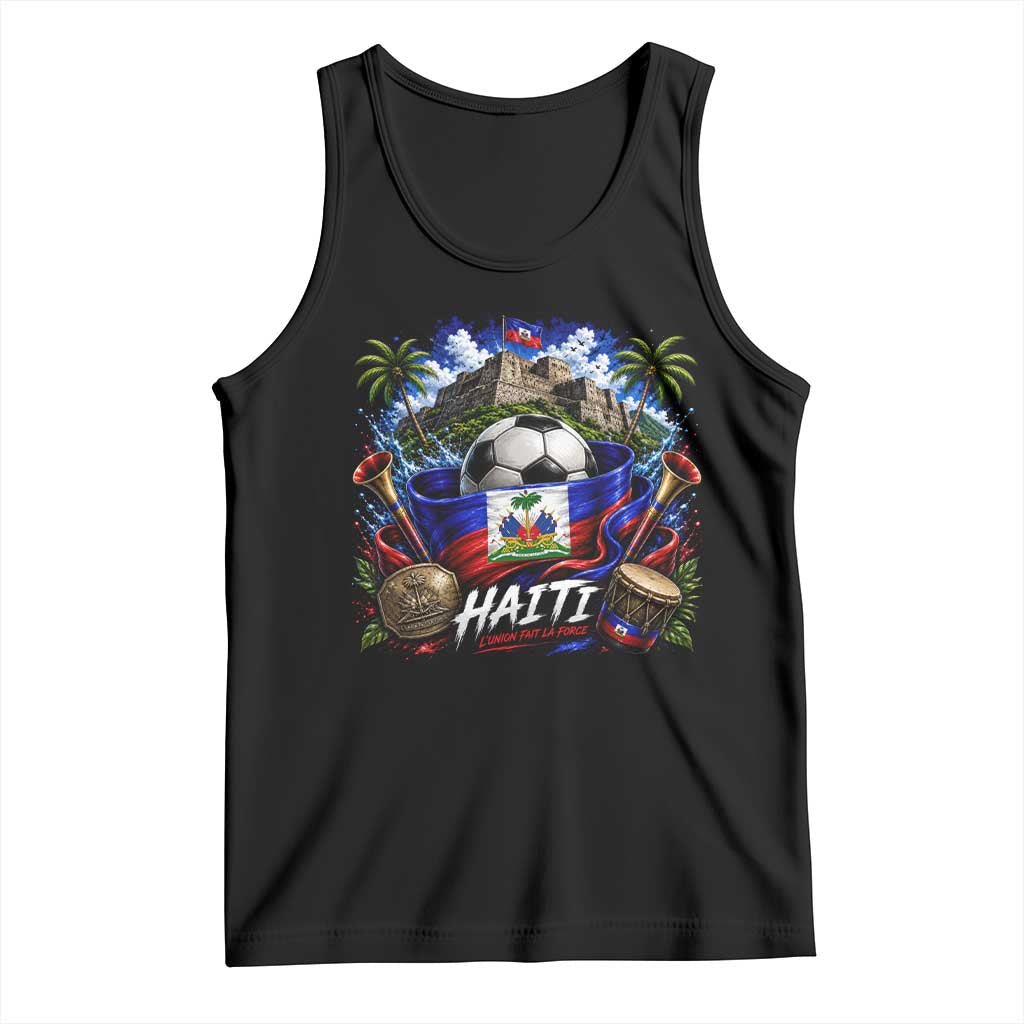Haiti Soccer 2026 Tank Top Haitian Flag Caribbean Football Fan