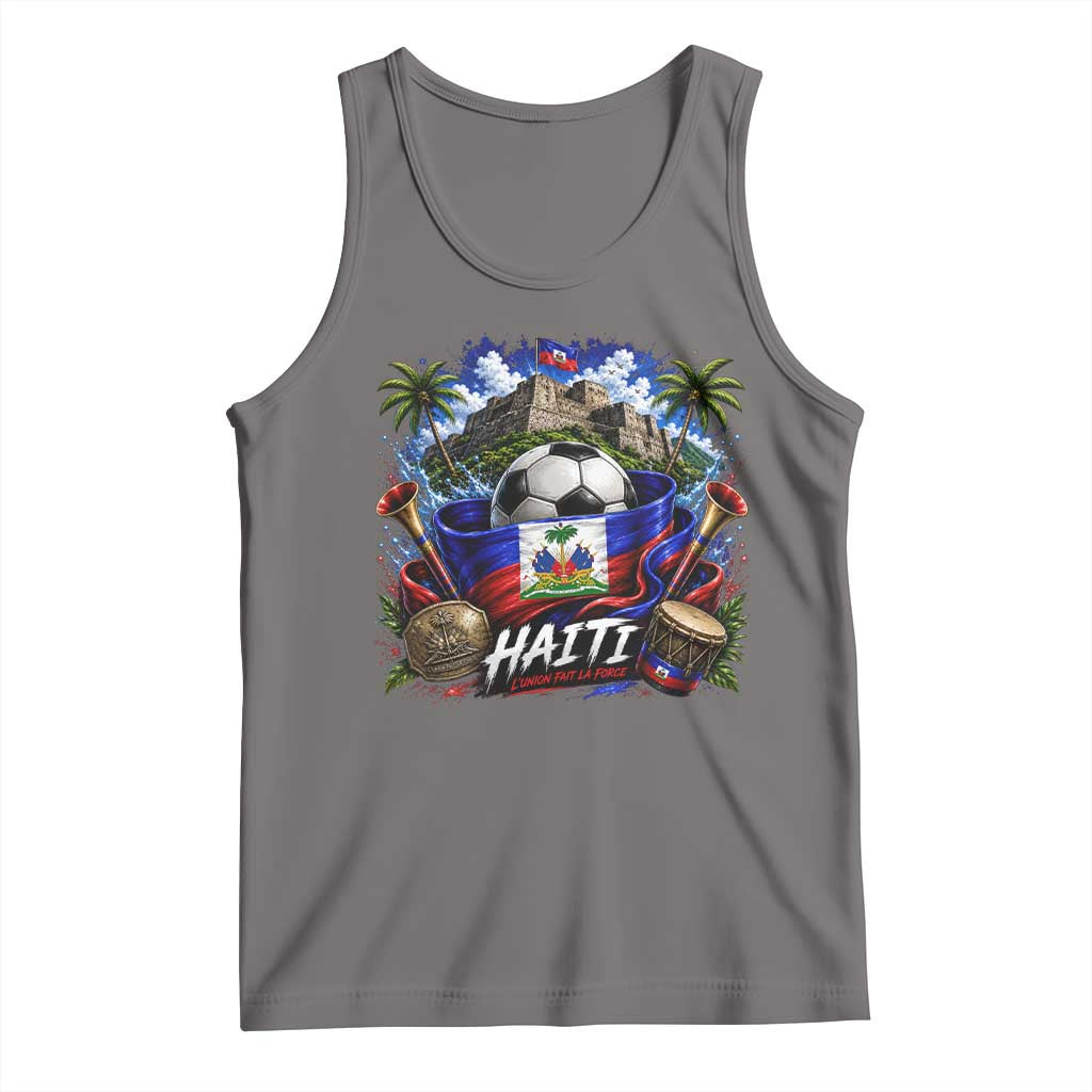 Haiti Soccer 2026 Tank Top Haitian Flag Caribbean Football Fan