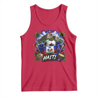 Haiti Soccer 2026 Tank Top Haitian Flag Caribbean Football Fan