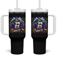 Haiti Soccer 2026 Tumbler With Handle Haitian Flag Caribbean Football Fan