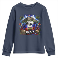 Haiti Soccer 2026 Youth Sweatshirt Haitian Flag Caribbean Football Fan