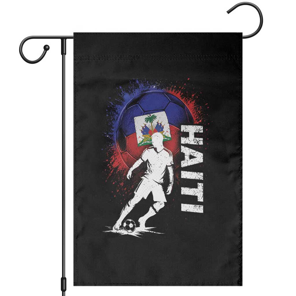 Haiti Soccer Garden Flag Retro Vintage Watercolors Sport Haitian Flag Football Fan