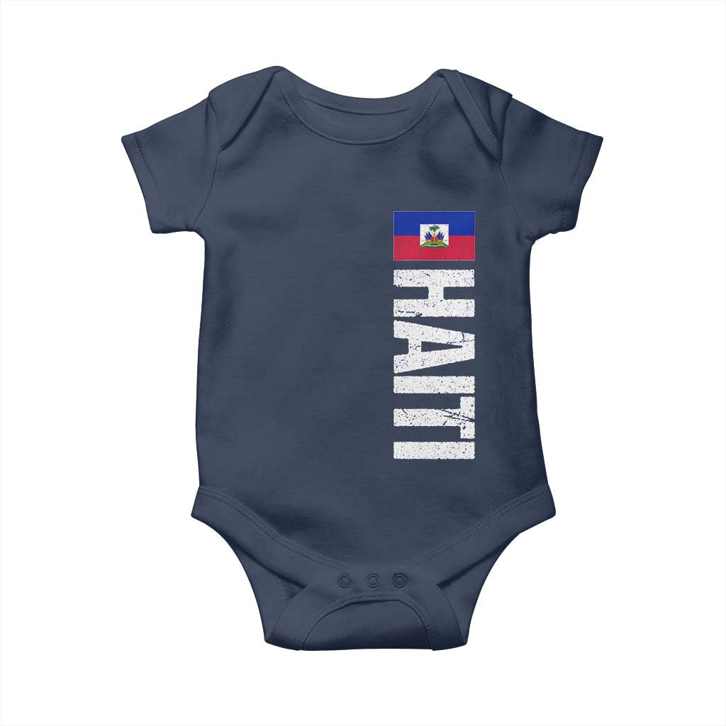 Vintage Haitian Flag Baby Onesie Proud Haitienne Haiti Independence 1804