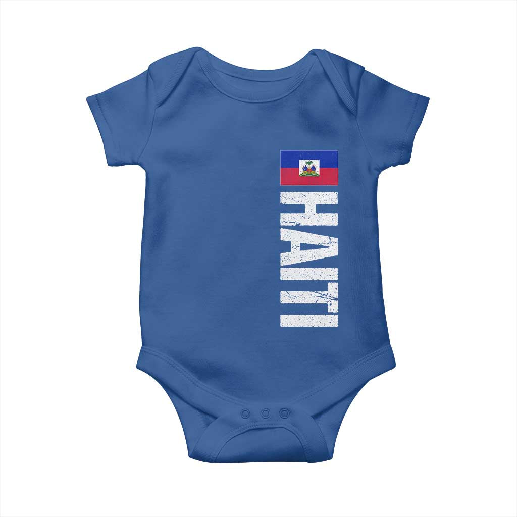 Vintage Haitian Flag Baby Onesie Proud Haitienne Haiti Independence 1804