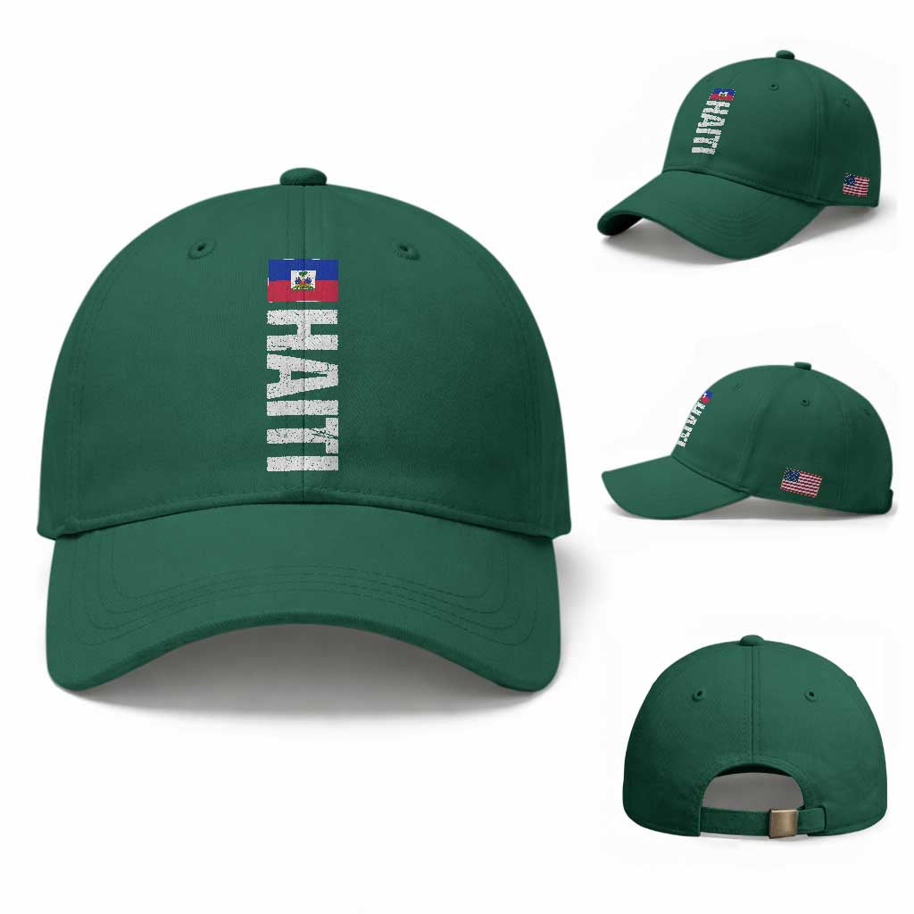 Vintage Haitian Flag Baseball Cap Proud Haitienne Haiti Independence 1804