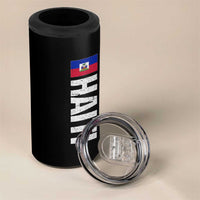 Vintage Haitian Flag 4 in 1 Can Cooler Tumbler Proud Haitienne Haiti Independence 1804