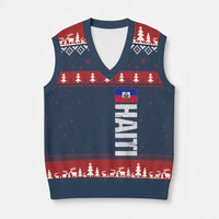 Vintage Haitian Flag V-Neck Knit Sweater Vest Proud Haitienne Haiti Independence 1804