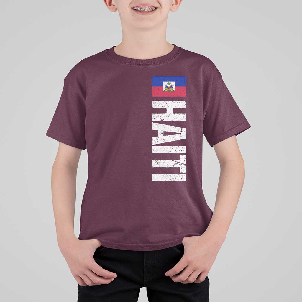 Vintage Haitian Flag T Shirt For Kid Proud Haitienne Haiti Independence 1804