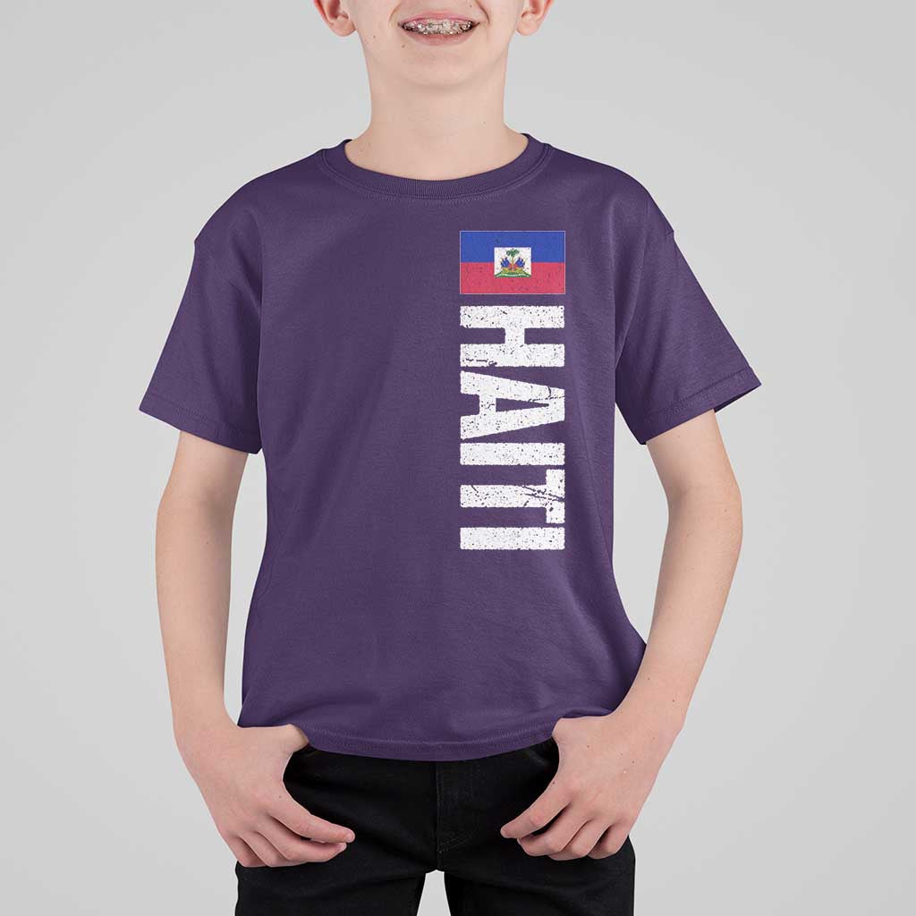 Vintage Haitian Flag T Shirt For Kid Proud Haitienne Haiti Independence 1804