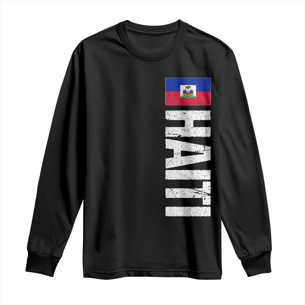 Vintage Haitian Flag Long Sleeve Shirt Proud Haitienne Haiti Independence 1804