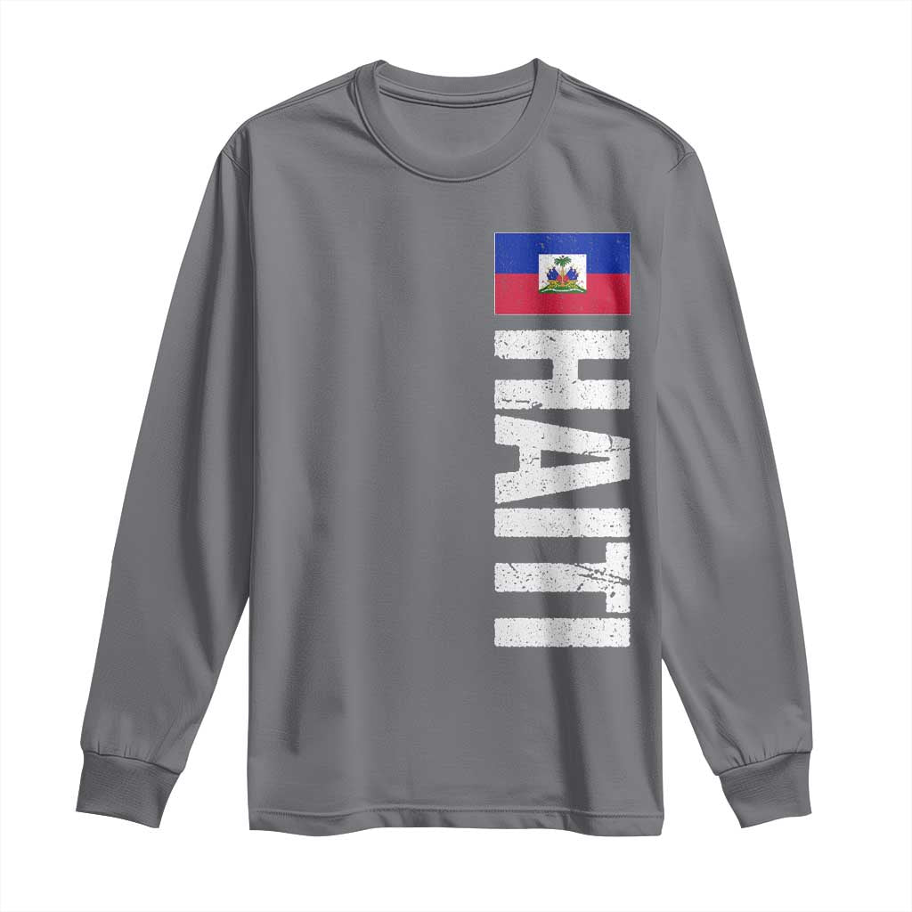 Vintage Haitian Flag Long Sleeve Shirt Proud Haitienne Haiti Independence 1804