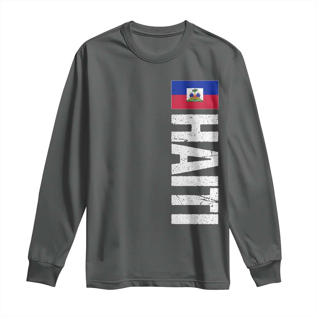 Vintage Haitian Flag Long Sleeve Shirt Proud Haitienne Haiti Independence 1804