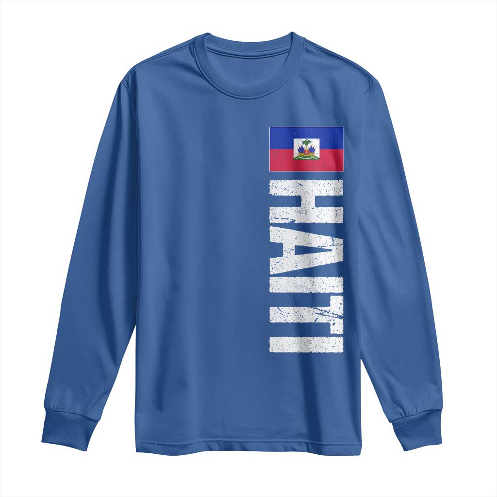 Vintage Haitian Flag Long Sleeve Shirt Proud Haitienne Haiti Independence 1804