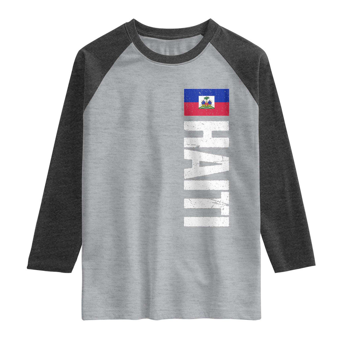 Vintage Haitian Flag Raglan Shirt Proud Haitienne Haiti Independence 1804