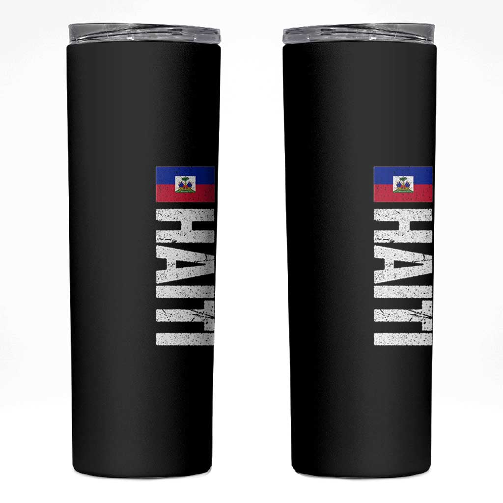 Vintage Haitian Flag Skinny Tumbler Proud Haitienne Haiti Independence 1804