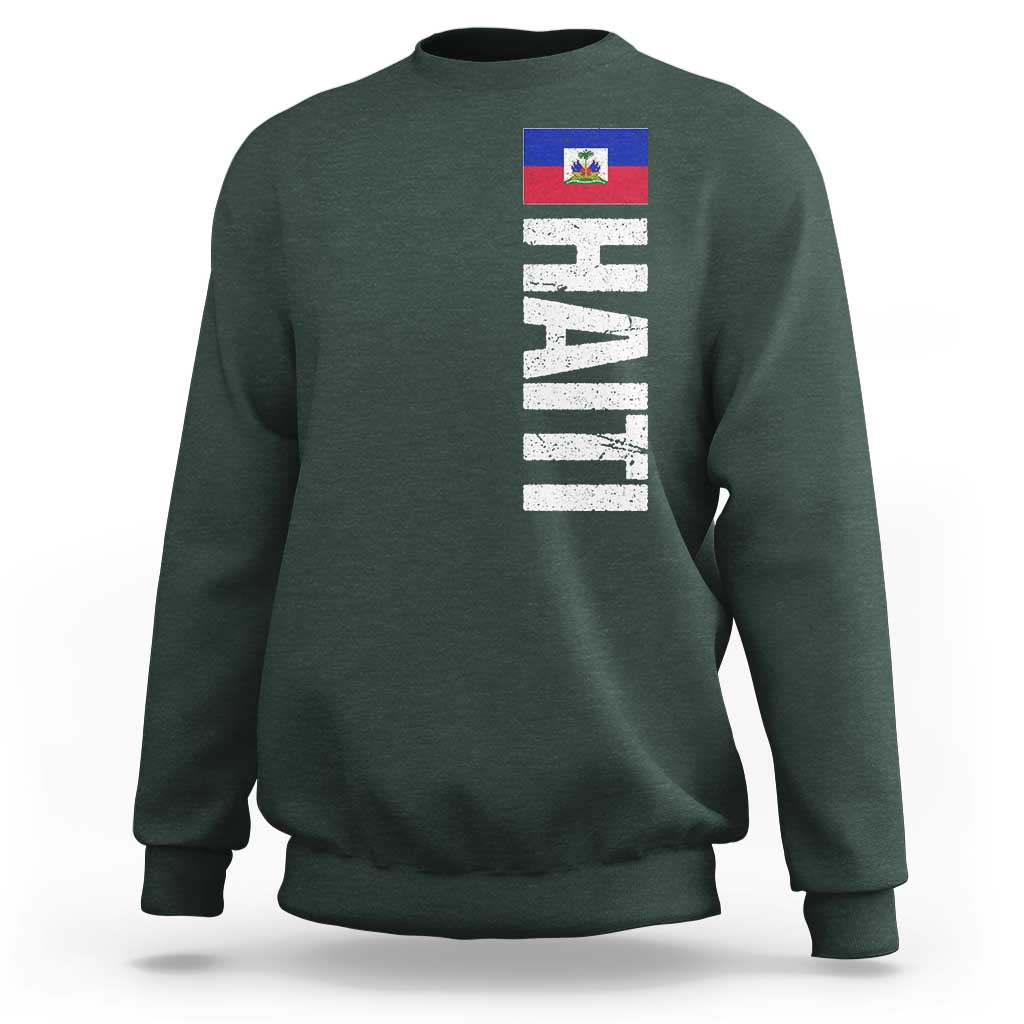 Vintage Haitian Flag Sweatshirt Proud Haitienne Haiti Independence 1804
